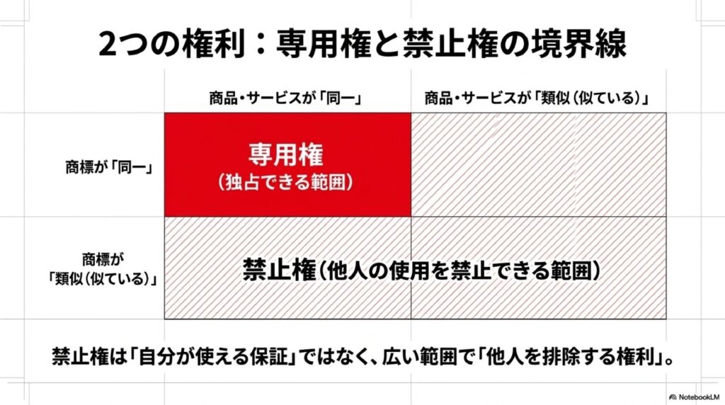 「標的にされた3つのメディア層」と題した図解。テレビ番組(ナカイの窓)、YouTuber(Minimalist Takeruさん)、ブロガー(ayakoさん)の3つの事例を並べ、商標法は「知らなかった」「悪意はなかった」という言い訳を認めないことを示す。